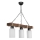 Lámpara colgante JASMIN 3xE27/40W/230V marrón/blanco