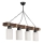Lámpara colgante JASMIN 4xE27/40W/230V marrón/blanco
