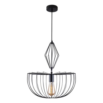 Lámpara colgante JASMINA 1xE27/20W/230V diá. 40 cm negro