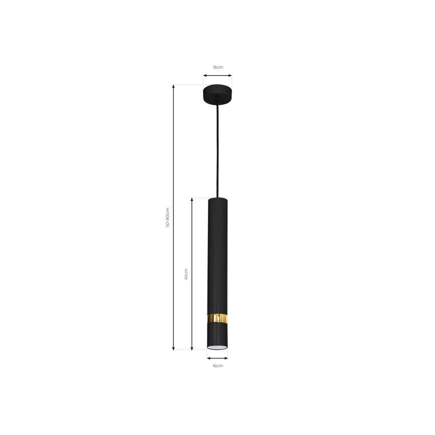 Lámpara colgante JOKER 1xGU10/25W/230V negra