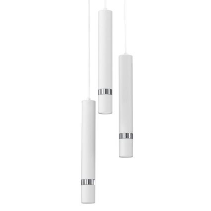 Lámpara colgante JOKER 3xGU10/8W/230V blanco/cromo brillante