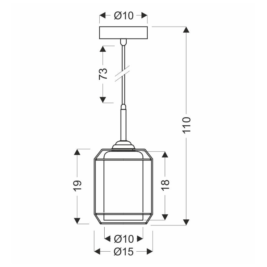 Lámpara colgante JONERA 1xE27/40W/230V negro