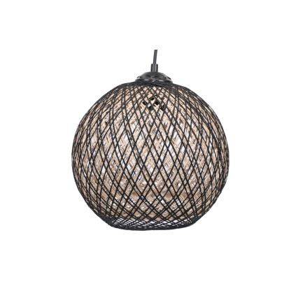 Lámpara colgante JUTE 1xE27/60W/230V negro
