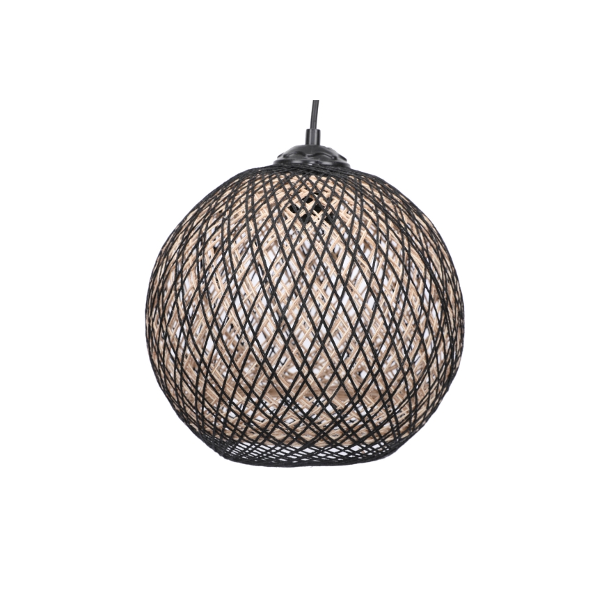 Lámpara colgante JUTE 1xE27/60W/230V negro