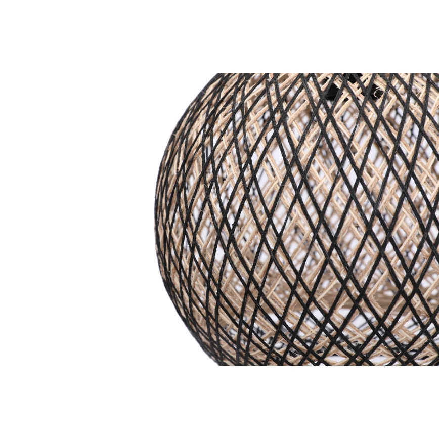 Lámpara colgante JUTE 1xE27/60W/230V negro