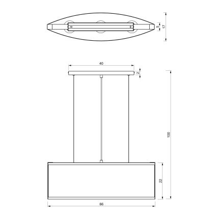 Lámpara colgante KAGA 3xE27/60W/230V negro/dorado
