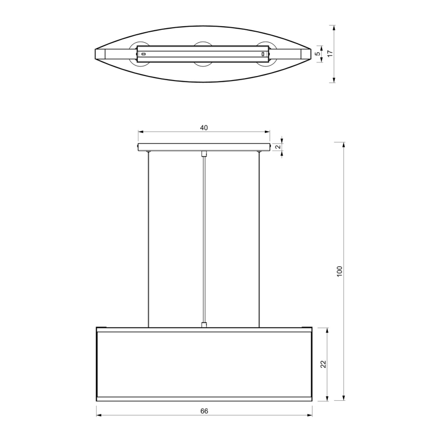 Lámpara colgante KAGA 3xE27/60W/230V negro/dorado