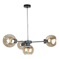 Lámpara colgante KALIOPE 4xE27/60W/230V negro/beige ahumado