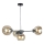 Lámpara colgante KALIOPE 4xE27/60W/230V negro/beige ahumado