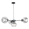 Lámpara colgante KALIOPE 4xE27/60W/230V negro/transparente