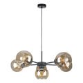 Lámpara colgante KALIOPE 6xE27/60W/230V negro/beige ahumado