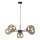 Lámpara colgante KALIOPE 6xE27/60W/230V negro/beige ahumado