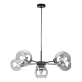 Lámpara colgante KALIOPE 6xE27/60W/230V negro/transparente