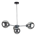 Lámpara colgante KALIOPE II 4xE14/50W/230V negro/negro ahumado