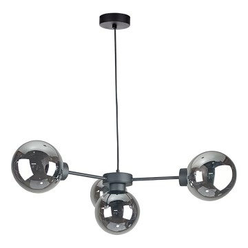 Lámpara colgante KALIOPE II 4xE14/50W/230V negro/negro ahumado
