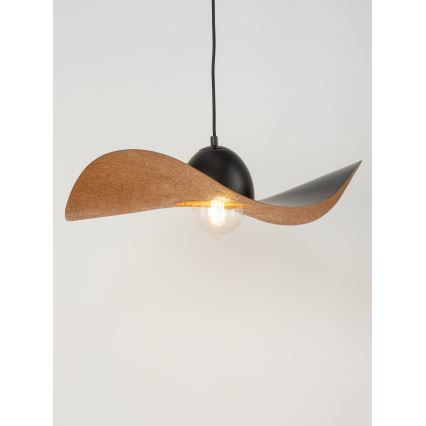 Lámpara colgante KAPELLO 1xE27/60W/230V diá. 55 cm negro/cobre
