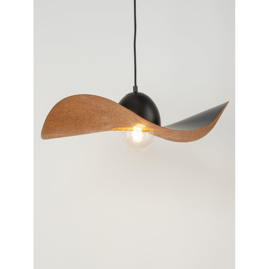 Lámpara colgante KAPELLO 1xE27/60W/230V diá. 55 cm negro/cobre