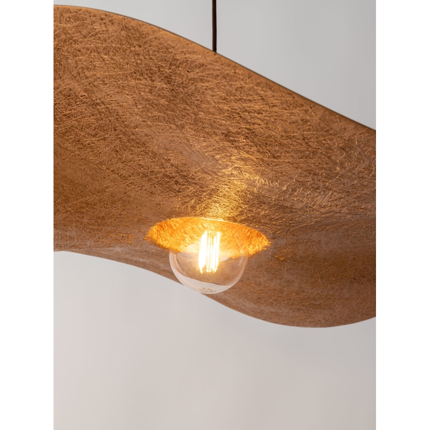 Lámpara colgante KAPELLO 1xE27/60W/230V diá. 55 cm negro/cobre