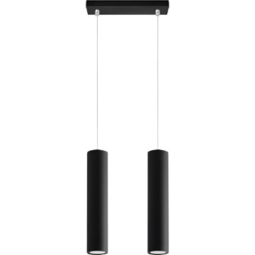 Lámpara colgante KARADON 2xGU10/30W/230V negro