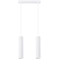 Lámpara colgante KARBON 2xGU10/10W/230V blanco