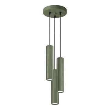 Lámpara colgante KARBON 3xGU10/10W/230V verde