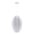 Lámpara colgante KAREI 1xE27/20W/230V diá. 30 cm blanco