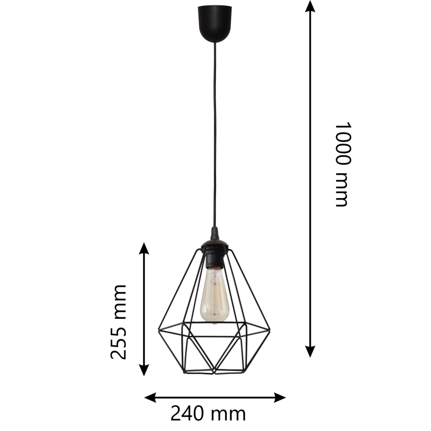 Lámpara colgante KARO 1xE27/15W/230V