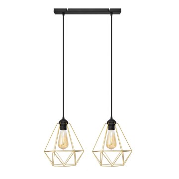 Lámpara colgante KARO 2xE27/15W/230V dorado/negro