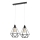 Lámpara colgante KARO 2xE27/15W/230V negro
