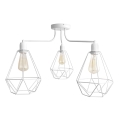 Lámpara colgante KARO 3xE27/15W/230V blanca