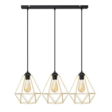 Lámpara colgante KARO 3xE27/15W/230V dorado/negro