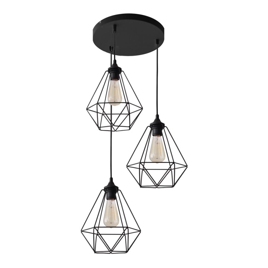 Lámpara colgante KARO 3xE27/15W/230V