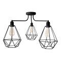 Lámpara colgante KARO 3xE27/15W/230V negro