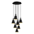 Lámpara colgante KEM 7xE27/40W/230V negro