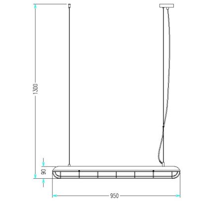 Lámpara colgante KJELD 3xE14/60W/230V
