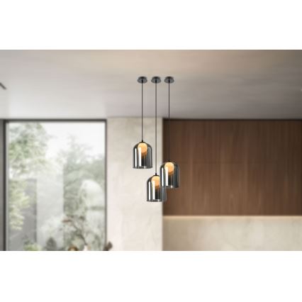 Lámpara colgante KLEA 1xG9/15W/230V negro ahumado