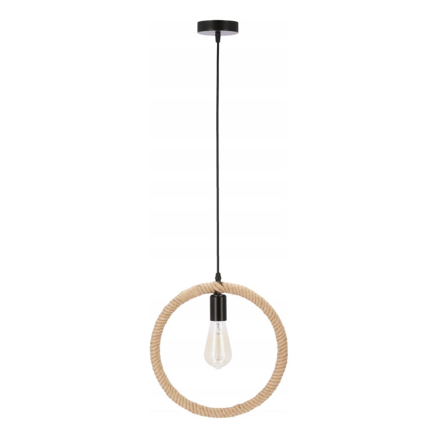 Lámpara colgante KOLO 1xE27/40W/230V beige/negra