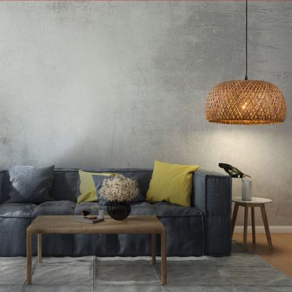 Lámpara colgante KORFU 1xE27/20W/230V diá. 38 cm bambú