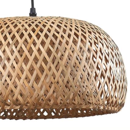 Lámpara colgante KORFU 1xE27/20W/230V diá. 38 cm bambú