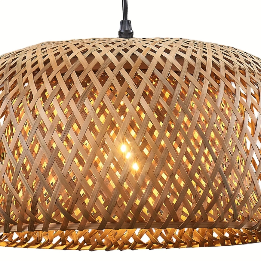Lámpara colgante KORFU 1xE27/20W/230V diá. 38 cm bambú