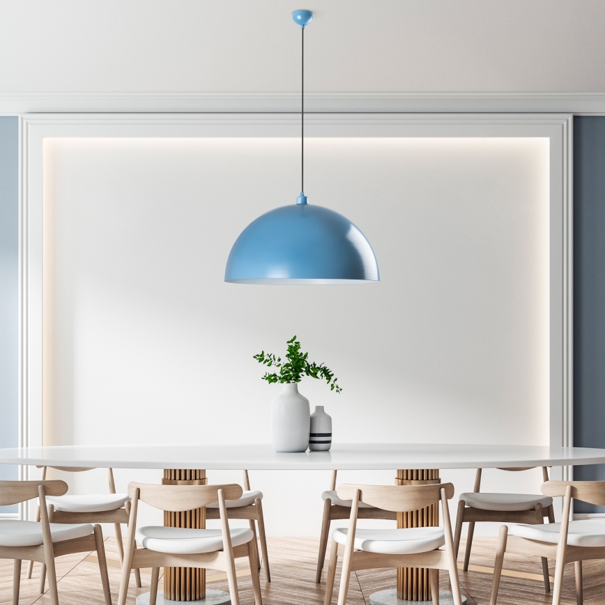 Lámpara colgante KURE 1xE27/40W/230V azul