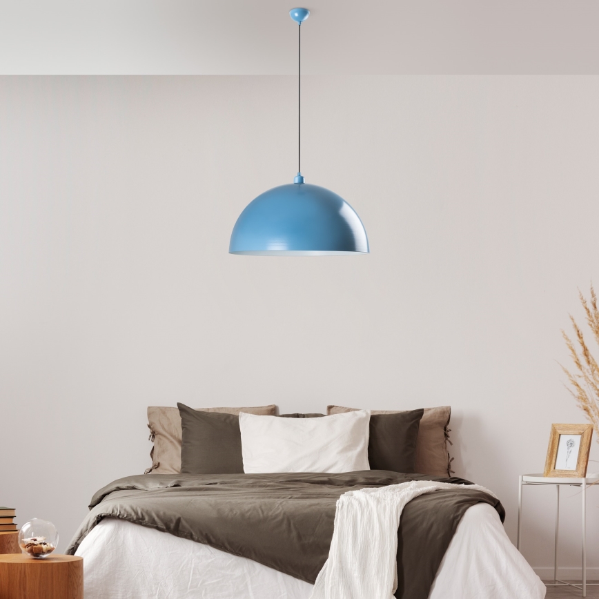 Lámpara colgante KURE 1xE27/40W/230V azul
