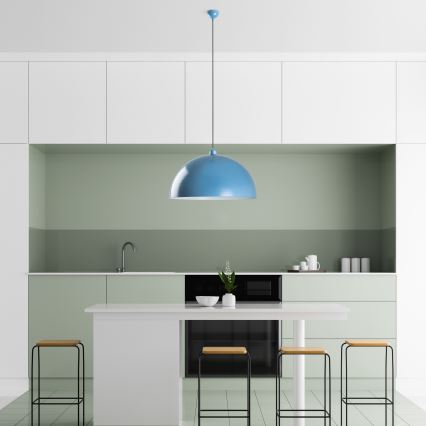 Lámpara colgante KURE 1xE27/40W/230V azul