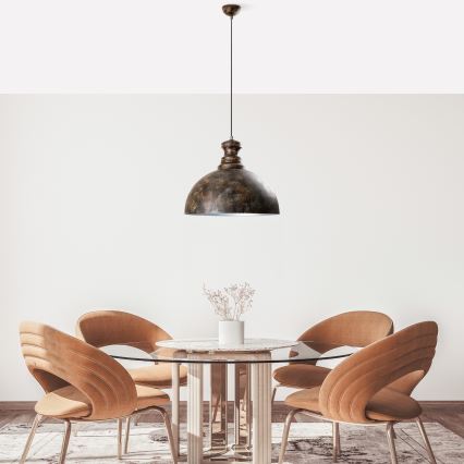Lámpara colgante KURE 1xE27/40W/230V diá. 40 cm gris