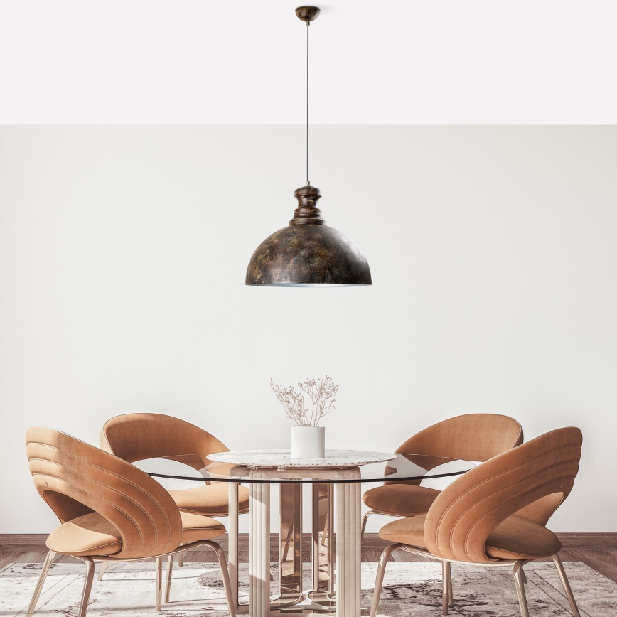 Lámpara colgante KURE 1xE27/40W/230V diá. 40 cm gris