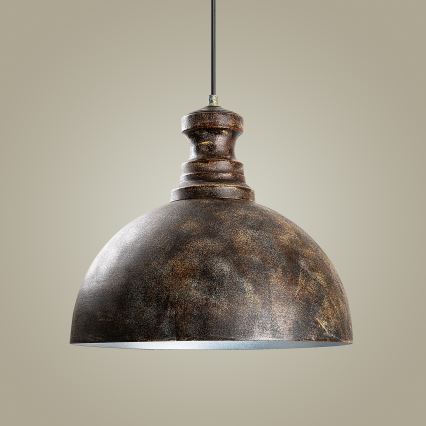 Lámpara colgante KURE 1xE27/40W/230V diá. 40 cm gris