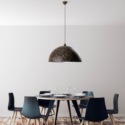 Lámpara colgante KURE 1xE27/40W/230V diá. 60 cm gris