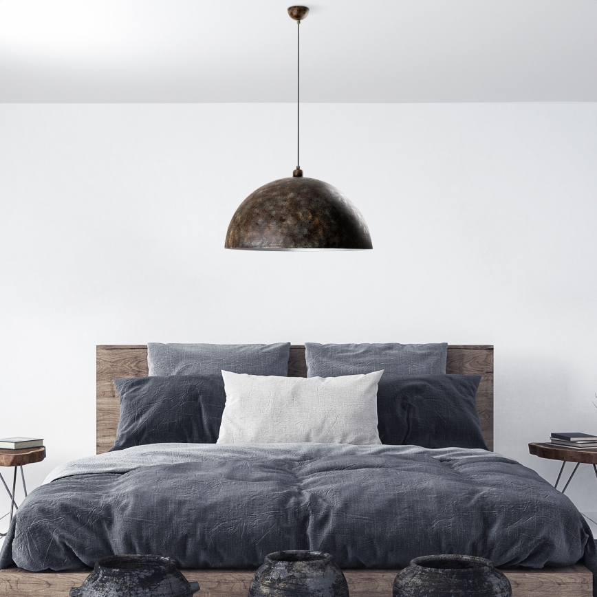 Lámpara colgante KURE 1xE27/40W/230V diá. 60 cm gris