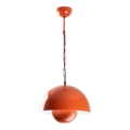 Lámpara colgante KURE 1xE27/40W/230V naranja