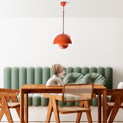 Lámpara colgante KURE 1xE27/40W/230V naranja